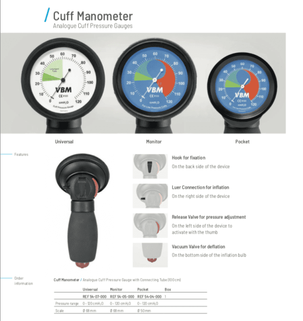 VBM Cuff Pressure Gauges You2Care